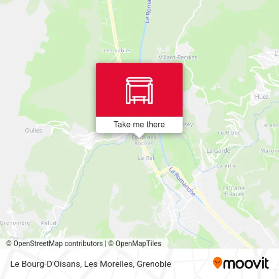 Le Bourg-D'Oisans, Les Morelles map