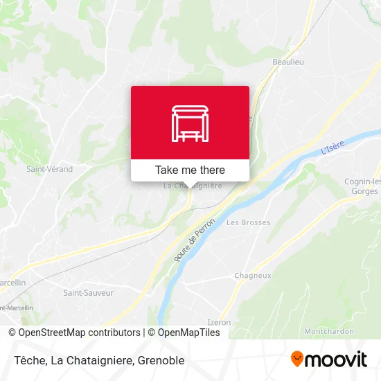 Têche, La Chataigniere map