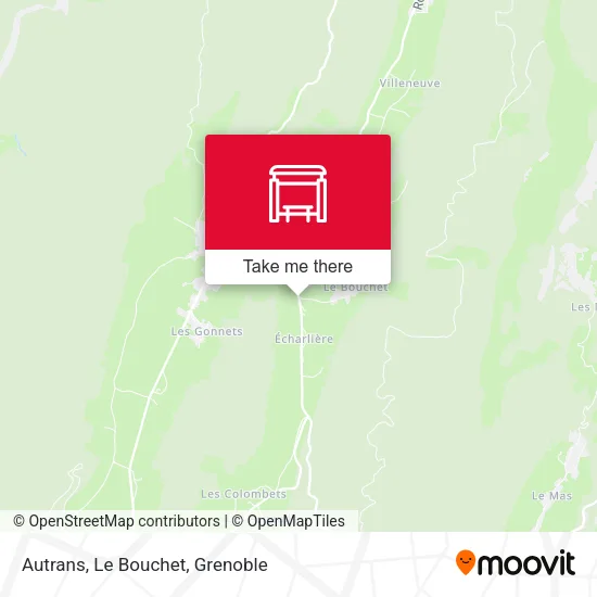 Autrans, Le Bouchet map