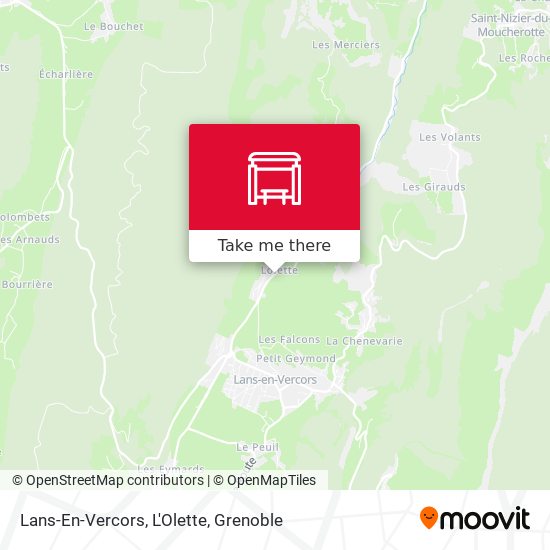 Lans-En-Vercors, L'Olette map