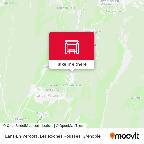 Lans-En-Vercors, Les Roches Rousses map