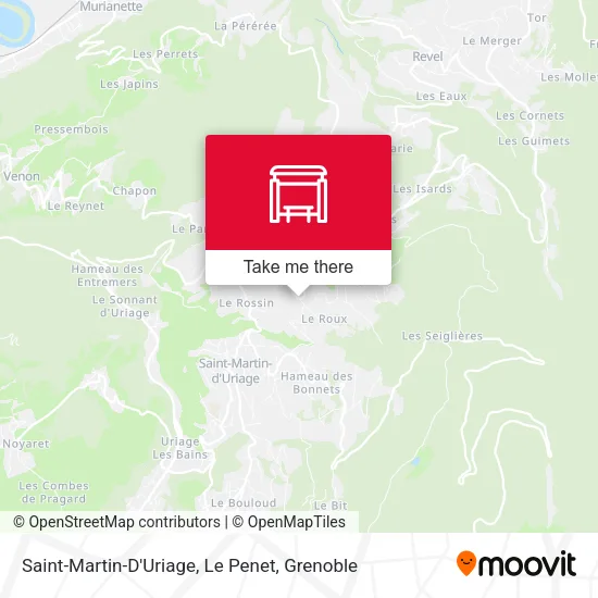 Saint-Martin-D'Uriage, Le Penet map