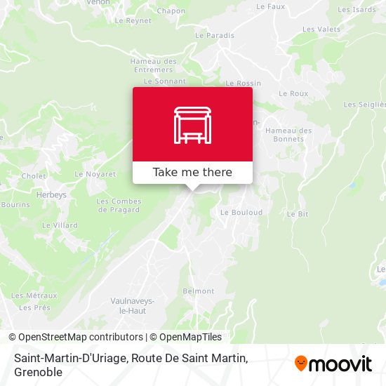 Saint-Martin-D'Uriage, Route De Saint Martin map