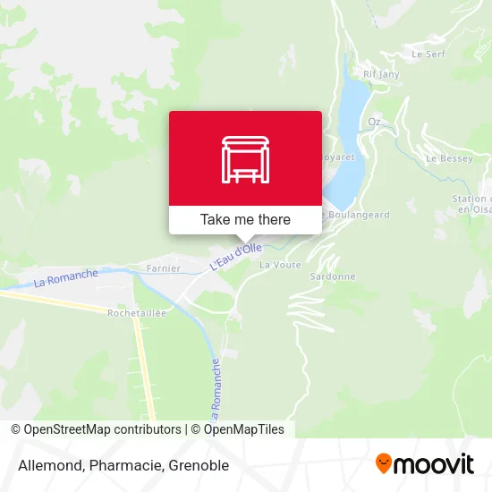 Allemond, Pharmacie map