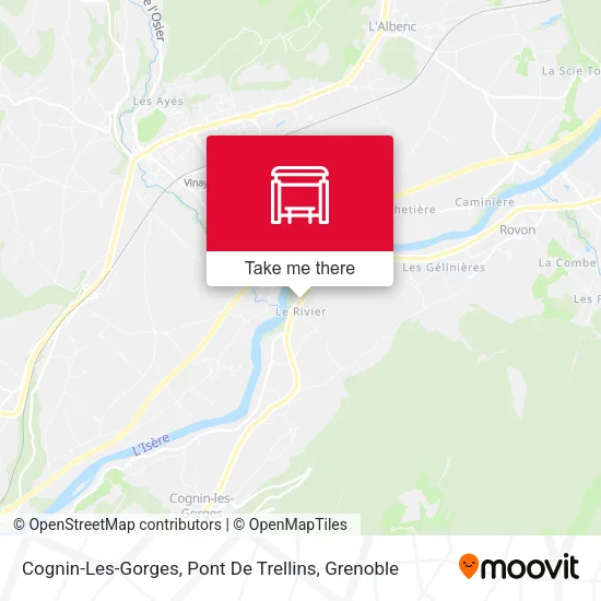 Cognin-Les-Gorges, Pont De Trellins map