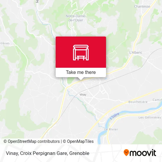 Vinay, Croix Perpignan Gare map
