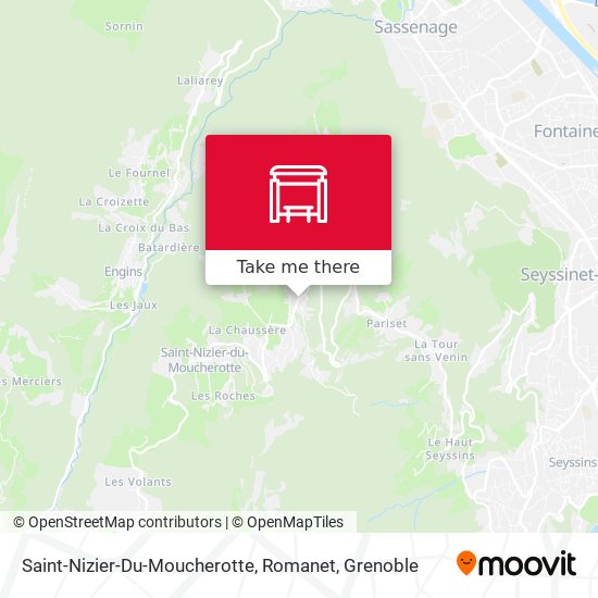 Saint-Nizier-Du-Moucherotte, Romanet map