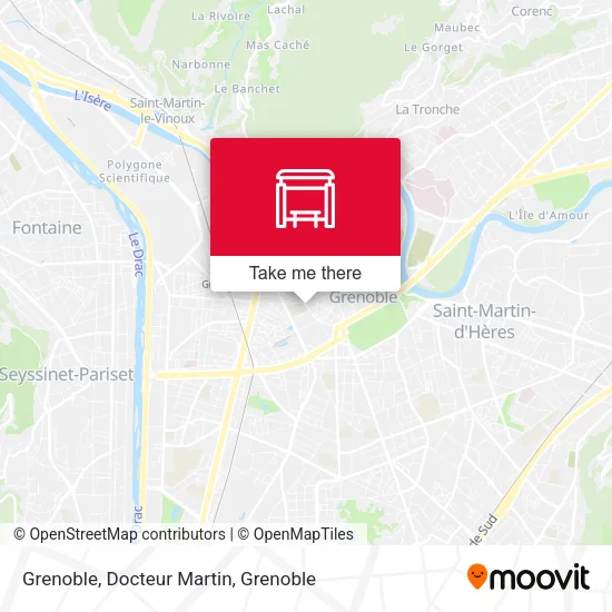 Grenoble, Docteur Martin map