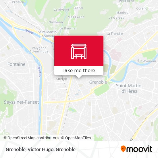 Grenoble, Victor Hugo map