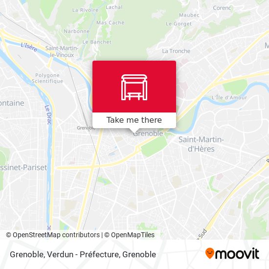 Grenoble, Verdun - Préfecture map