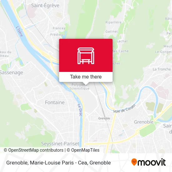 Grenoble, Marie-Louise Paris - Cea map
