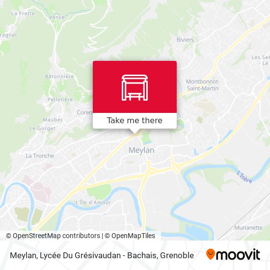 Meylan, Lycée Du Grésivaudan - Bachais map