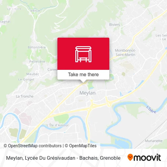 Meylan, Lycée Du Grésivaudan - Bachais map