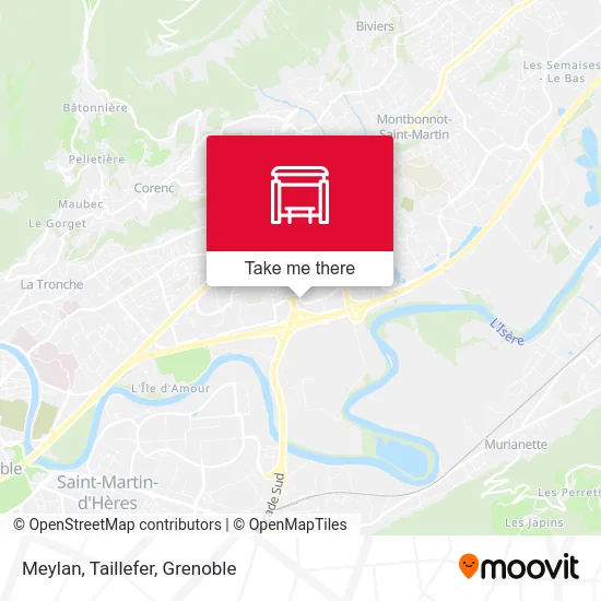 Meylan, Taillefer map