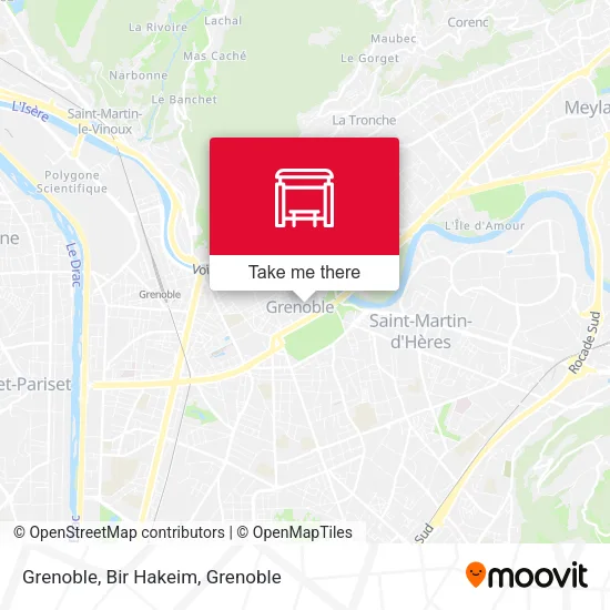 Grenoble, Bir Hakeim map