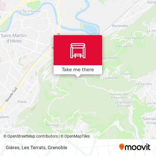 Gières, Les Terrats map