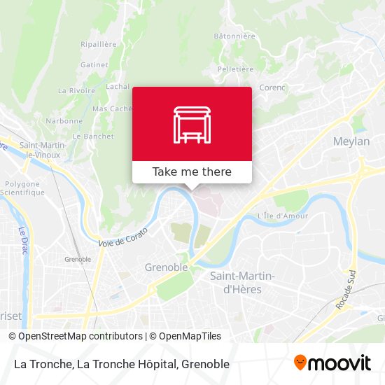 La Tronche, La Tronche Hôpital map