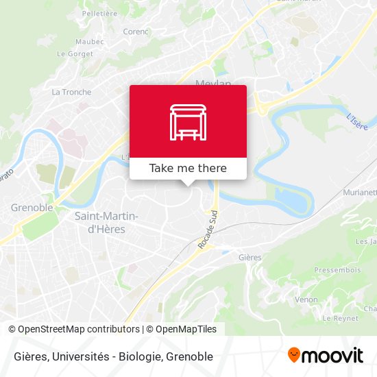 Gières, Universités - Biologie map