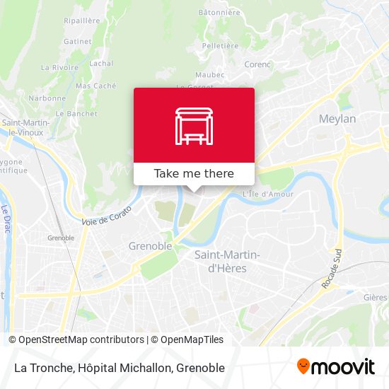 La Tronche, Hôpital Michallon map