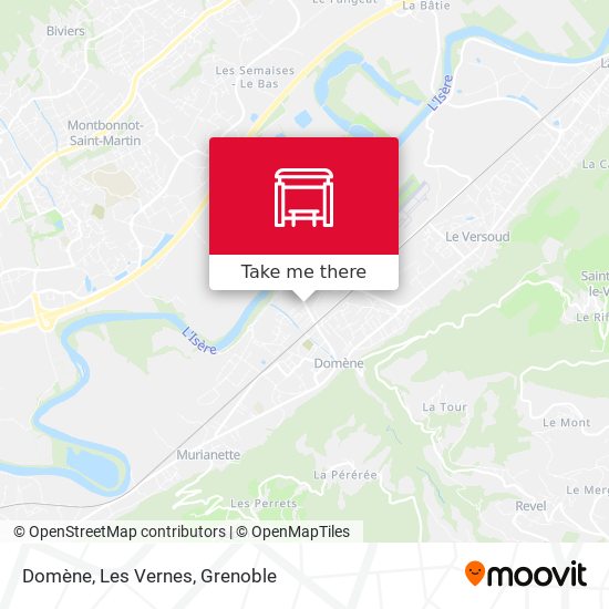 Domène, Les Vernes map