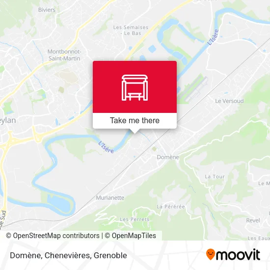 Domène, Chenevières map