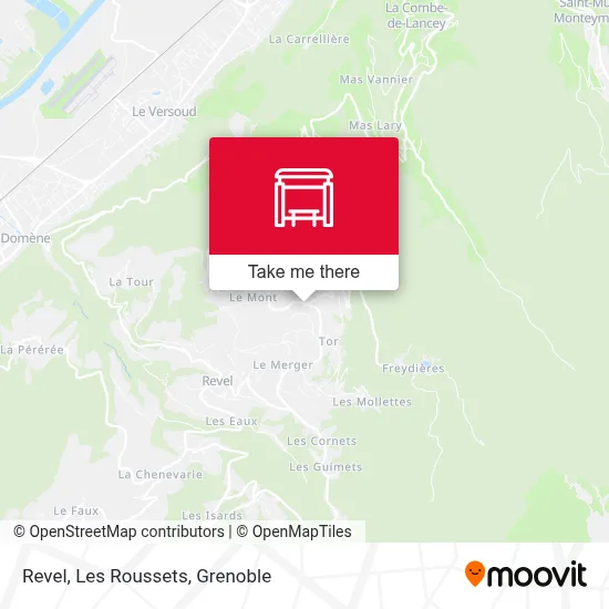 Revel, Les Roussets map