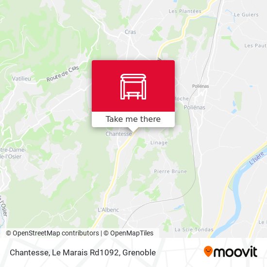 Chantesse, Le Marais Rd1092 map