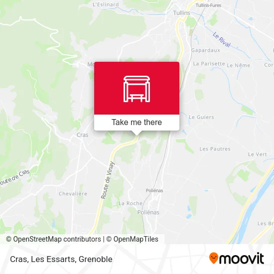 Cras, Les Essarts map
