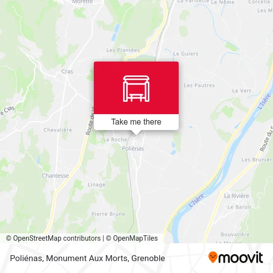 Poliénas, Monument Aux Morts map