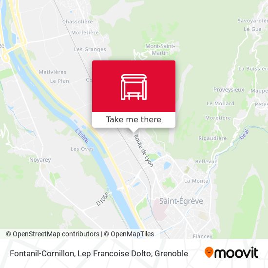Fontanil-Cornillon, Lep Francoise Dolto map