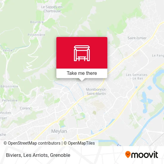 Biviers, Les Arriots map