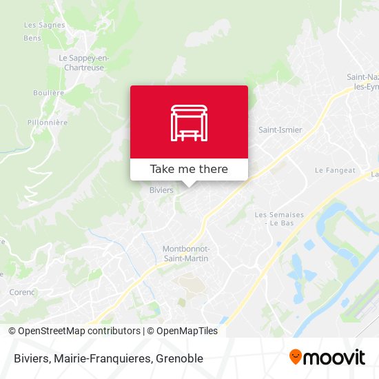 Biviers, Mairie-Franquieres map