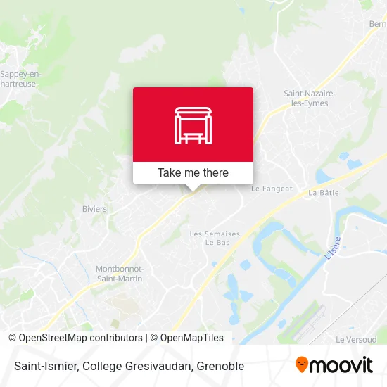 Saint-Ismier, College Gresivaudan map