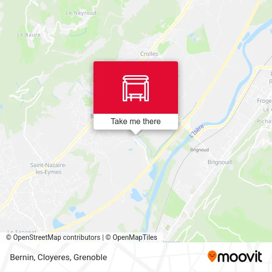 Bernin, Cloyeres map