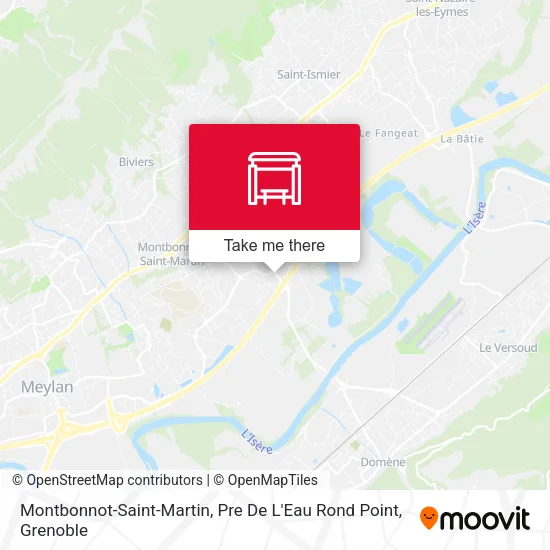 Montbonnot-Saint-Martin, Pre De L'Eau Rond Point map