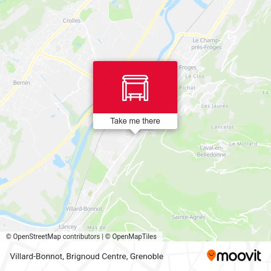 Villard-Bonnot, Brignoud Centre map