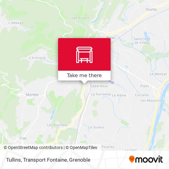 Tullins, Transport Fontaine map