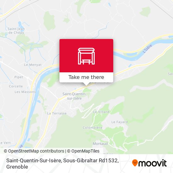 Saint-Quentin-Sur-Isère, Sous-Gibraltar Rd1532 map