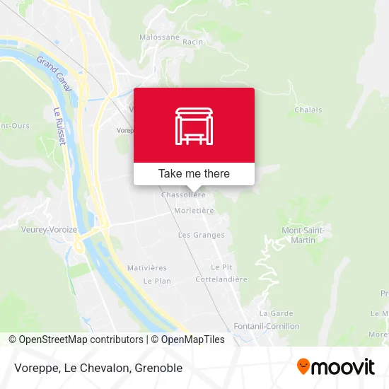 Voreppe, Le Chevalon map