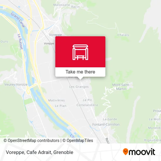 Voreppe, Cafe Adrait map