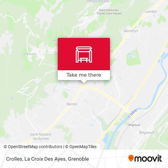 Crolles, La Croix Des Ayes map
