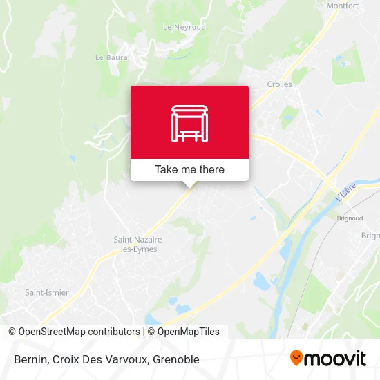 Bernin, Croix Des Varvoux map
