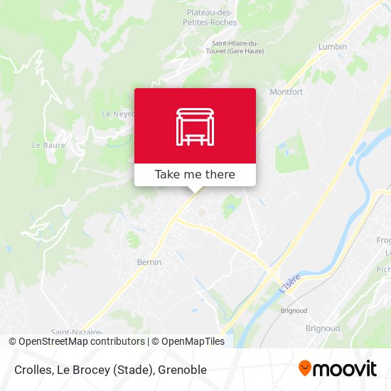 Crolles, Le Brocey (Stade) map