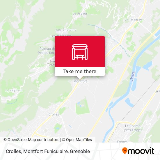 Crolles, Montfort Funiculaire map