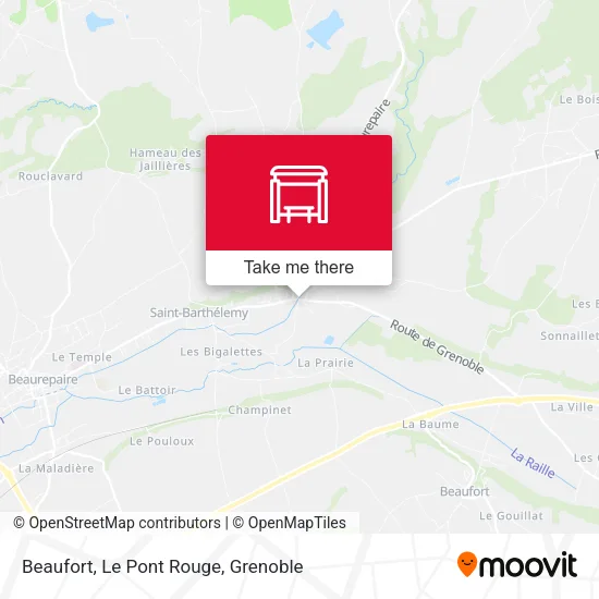 Beaufort, Le Pont Rouge map