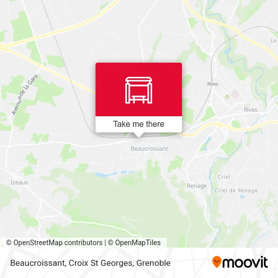 Beaucroissant, Croix St Georges map