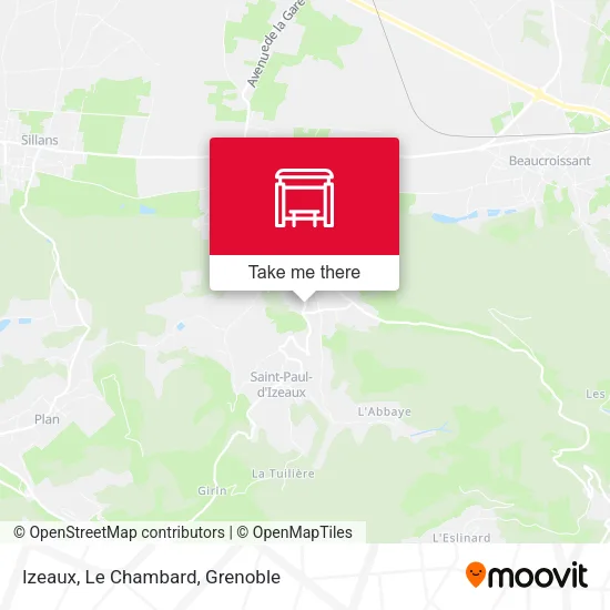 Izeaux, Le Chambard map