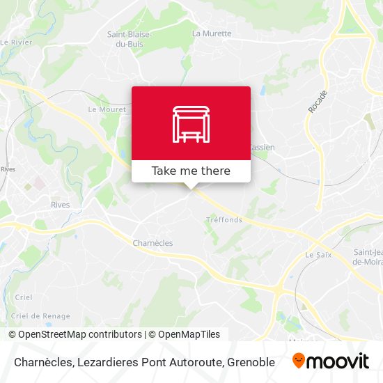 Charnècles, Lezardieres Pont Autoroute map