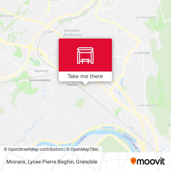 Moirans, Lycee Pierre Beghin map