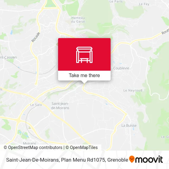 Mapa Saint-Jean-De-Moirans, Plan Menu Rd1075